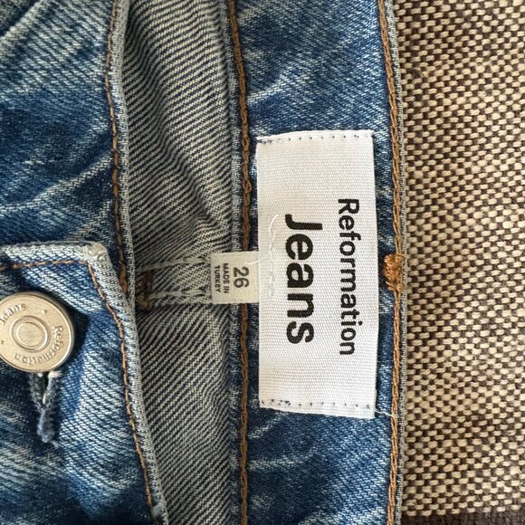 Reformation Val 90s Mid Rise Straight Leg Jeans - Picture 5 of 6